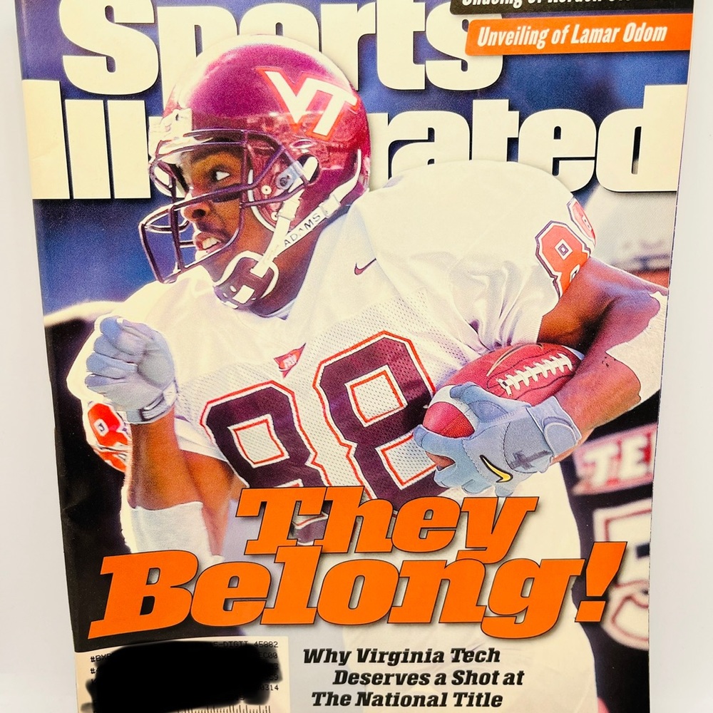 Sports Illustrated Andre Davis They Belong! December 6 1999 Virginia Tech Hokies